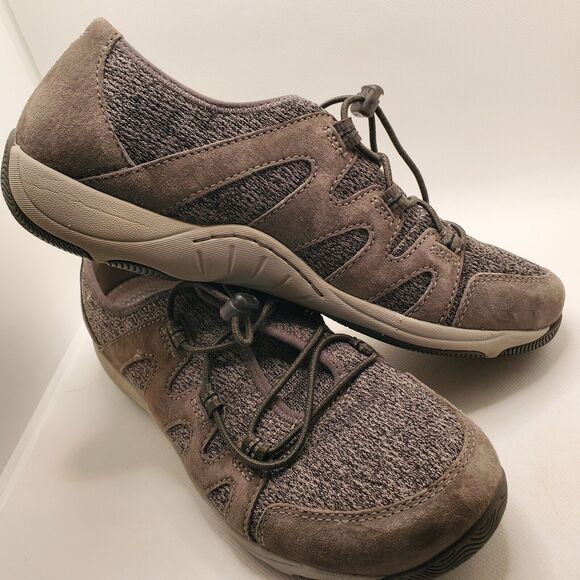 Dansko Holland Suede Leather Low Top Bungee Charcoal Suede Sz 9 Sneaker Shoe - Picture 3 of 11